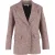 Chloé Effen Tweed Blazer met Pocket in Multicolor Wol