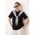 TRENDYOLMİLLA Dames Zwart Effen Kort Oversized T-shirts