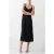 French Connection Satin Slip Dress Long Black