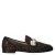 Babouche G-Lulu-59 leren loafers met strass-steentjes en panterprint – bruin/zwart