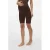 MAMALICIOUS slim high waist zwangerschaps biker short donkerbruin