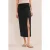 Boden Knot Detail Jersey Midi Skirt Black