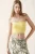 Slim Fit Strapless Geribbelde Crop Top
