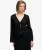 Blouse met Lange Mouwen en Vetersluiting Black