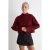 TRENDYOLMİLLA Dames Bordeaux Effen Lang Loszittend Vesten