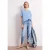 Street One Dames Blouse met gespleten hals en omslag in Blauw