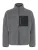 !Solid Fleece jas ‘Walther’  donkergrijs / zwart
