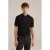 WE Fashion regular polo fijn gebreid zwart