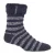 Heat Holders – Luxe fleece gevoerde bedsokken voor heren – Houtskoolstreep (Olwen)