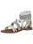 LAZAMANI Sandalen met riem  bruin / zilver / wit