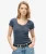 Essential Buttondown top met Korte Mouwen Blauw