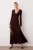 TRENDYOLMİLLA Dames Bruin Effen Maxi Lang Avond / Dagelijks Bodycon Jurken