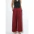 Hoge taille wijde crepe broek met riem