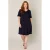 Base Level Curvy A-lijn jurk Abernathy donkerblauw