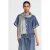 Liu Jo sjaal met logoprint blauw