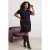Trendyol Curve Dames Zwart Effen Kort / Mini Kort Shift-model Grote maten Jurk