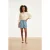 Smashed Lemon Lichtblauwe tencel shorts met elastische taille |