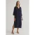 TRENDYOLMİLLA Dames Donkerblauw Effen Midi Driekwart mouw Casual Blousejurk Jurken