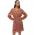 Vero Moda Rie-wikkeljurk met V-hals voor dames (Baksteen)