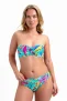 Cyell voorgevormde strapless bandeau bikinitop turquoise/roze