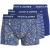 Jack & Jones Heren boxershorts trunks jackevin 3-pack gestreept/bladeren print donker