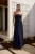 TRENDYOLMİLLA Dames Donkerblauw Effen Maxi Mouwloos Diploma-uitreiking / Gala A-lijn Avond & Gala Jurk