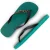 Gouden kleine teenslippers bosgroen