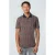 No Excess Polo Pique Allover Printed Stretch Papaya