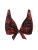 TRIUMPH Bikinitop ‘ Red Label Summer Palm ‘  bruin / donkeroranje / zwart