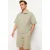 TRENDYOL MAN Heren Beige Slogan Kort Oversized Poloshirts