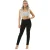 Dames Skinny Fit Stretch Hoge Taille Denim Jeans Zwart