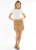 Taupe koord parachute mini rok