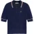 Scotch & Soda Pointelle Collared Knitted Tee Navy