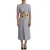 Dolce & Gabbana Blauwe Bloemenapplicatie Midi Viscose Damesjurk