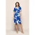 Regina Print Jurk Navy / Off White