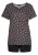 VIVANCE Korte pyjama  bordeaux / zwart