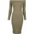 Geribde damesjurk met lange mouwen en off-the-shoulder mouwen Urban Classics