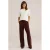 WE Fashion straight leg flared broek – bruin