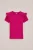 WE Fashion – Meisjes T-shirt met ruches – Slim Fit – Fuchsia – Biologisch katoen –