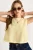Linnenmix Korte Mouwen Crewneck Blouse