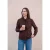 Jeansblouse met lange mouwen en strikdetail