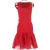 Herve Leger gebreide midi-jurk van tule met bandage in rode viscose