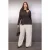 Trendyol Curve Dames Bruin Effen Lang Regular fit Grote maten Blouses