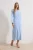 Trendyol Modest Dames Blauw Effen Maxi Lang Zakelijk Double-breasted Modest Jurken