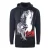 Marineblauwe hoodie met Cavalli-klasse groot tijgerlogo