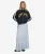 Geweven Gelaagde Maxi Rok Blue