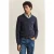 GANT wollen regular fit gemêleerde trui – donkerblauw