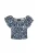 faina Top  navy / lichtblauw