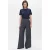 ZENGGI Wool Mix Wide Leg Pants Midnight Blue