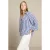 LOLALIZA gestreepte blouse met linnen – ecru